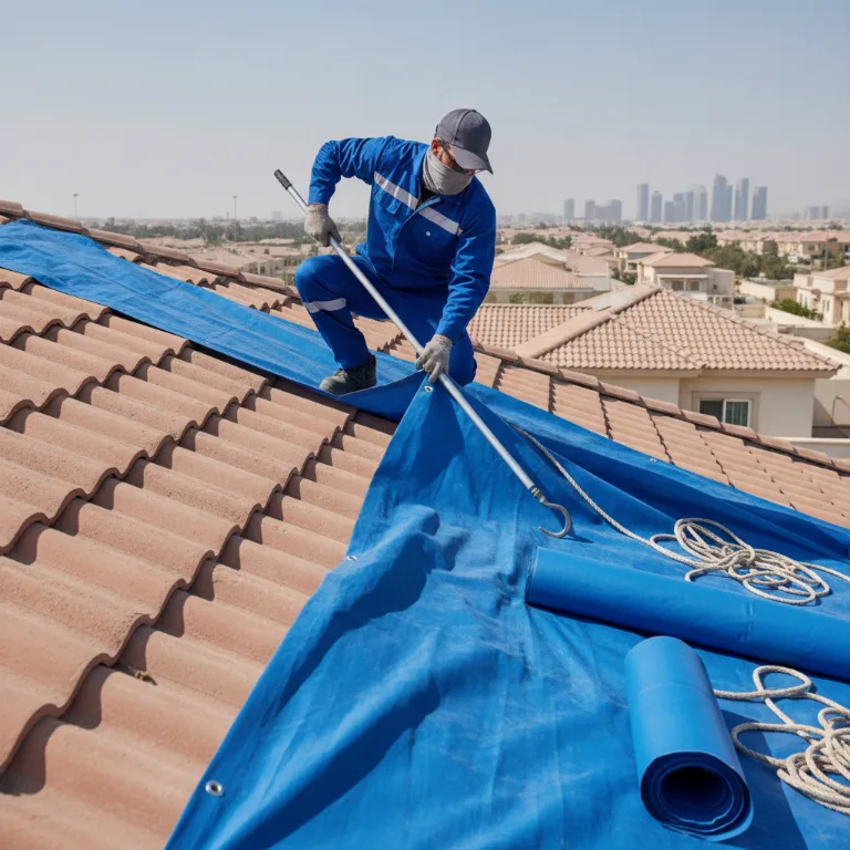 Roof Tarping service in Dubai Investments Park